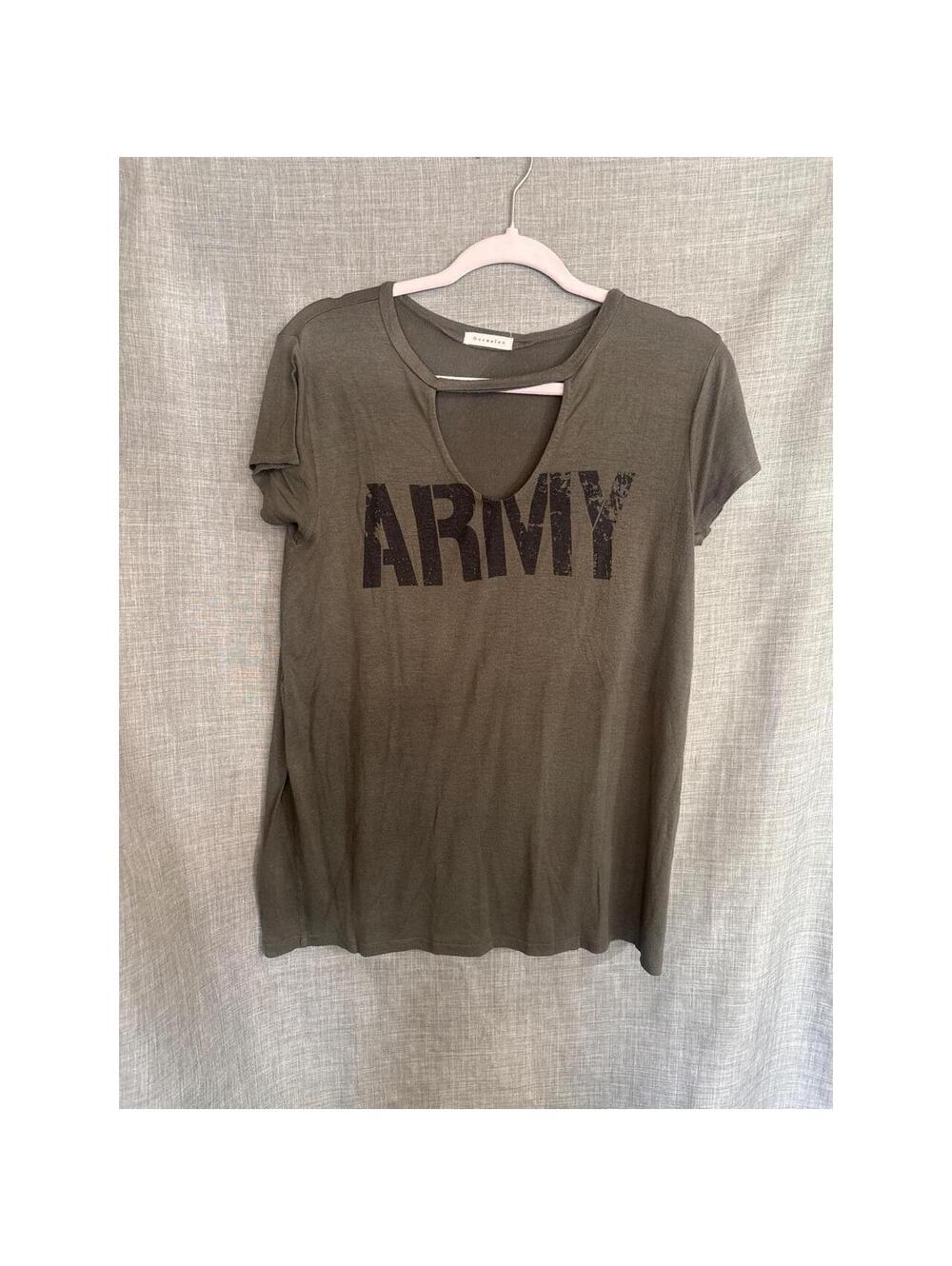 Army shirt with keyhole